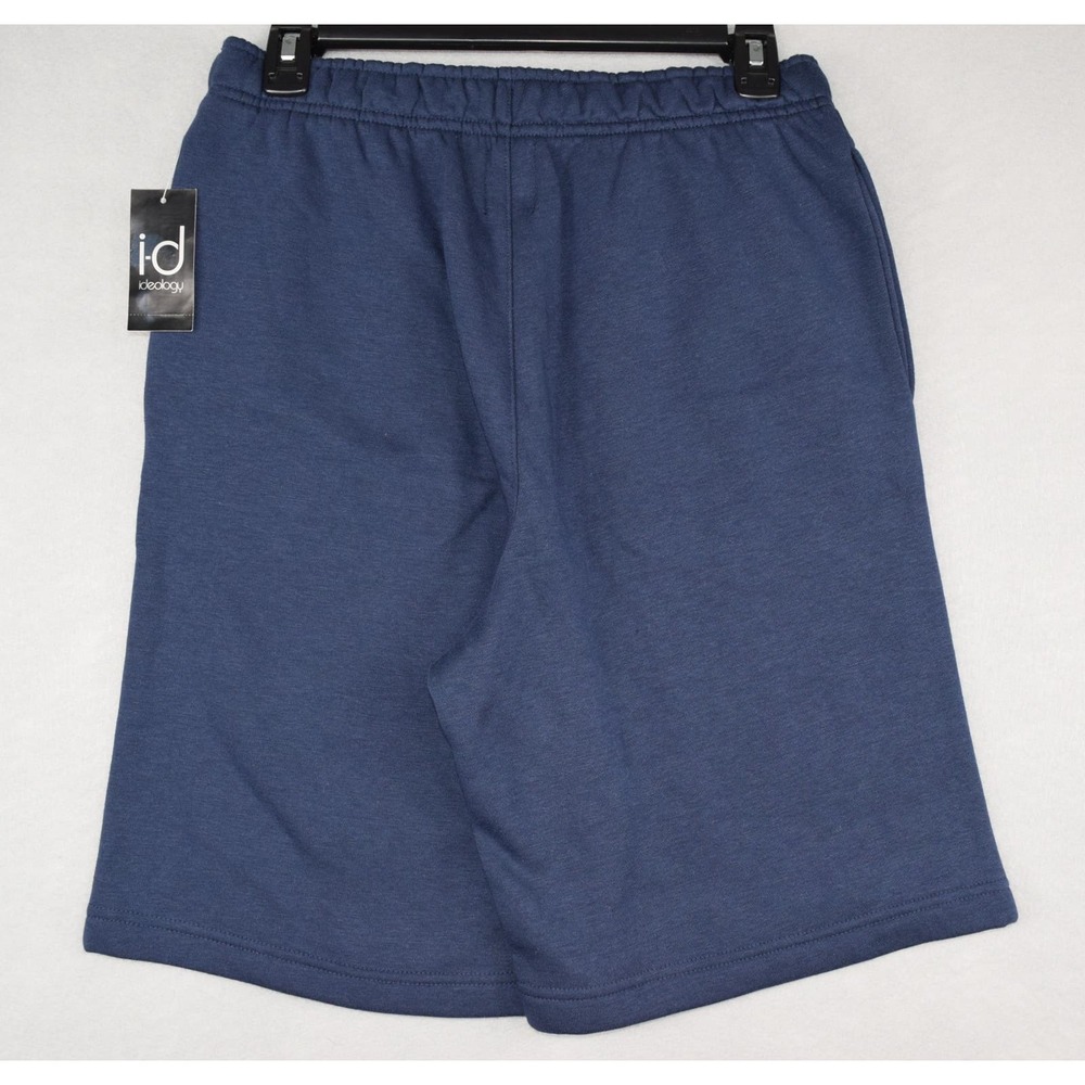 ID Ideology Men's Small Fleece Shorts 2-Pocket Drawstring Waist Deep Indigo Sea - Picture 4 of 8